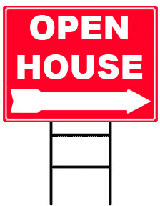 OPEN HOUSE SIGN KIT RED