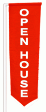 OPEN HOUSE FLAG RED